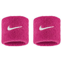 (One Size, Pink/White) Nike Classic Swoosh Wristband