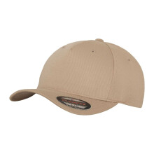 (S-M, Khaki Brown) Flexfit 5 Panel Baseball Cap