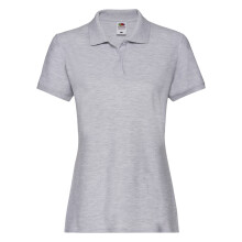 (L, Athletic Heather Grey) Fruit Of The Loom Womens/Ladies Premium Fitted Short-Sleeved Polo Shirt