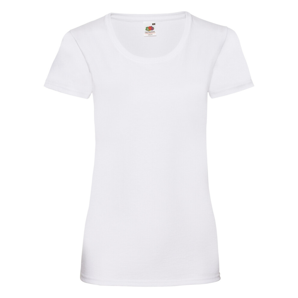 Fruit Of The Loom (Xl, White) Ladies/Womens Lady-Fit Valueweight Short Sleeve T-Shirt