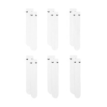 (11 UK-14.5 UK, White/Black) Nike Unisex Adult Crew Socks (Pack of 6)