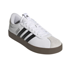 (5.5 UK, White/Core Black) Adidas Womens/Ladies VL Court 3.0 Suede Flat Trainers
