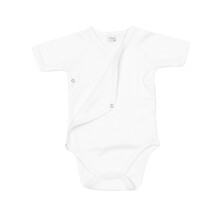 (3-6 Months, White) Babybugz Baby Unisex Organic Cotton Kimono Bodysuit