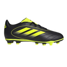 (3 UK, Black/Lemon) Adidas Childrens/Kids Goletto VIII 3 Stripes Firm Ground Football Boots