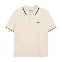 (6 Years, Sand) Boss Boys Logo Polo Shirt