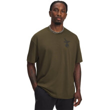(XS, Green) Under Armour Mens Project Rock Graphic Print T-Shirt