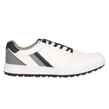 (12 UK, White) Slazenger Mens Leather Casual Golf Shoes