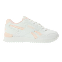 (3 UK, White/Pink) Reebok Childrens/Kids Glideripclip Vegan Leather Trainers