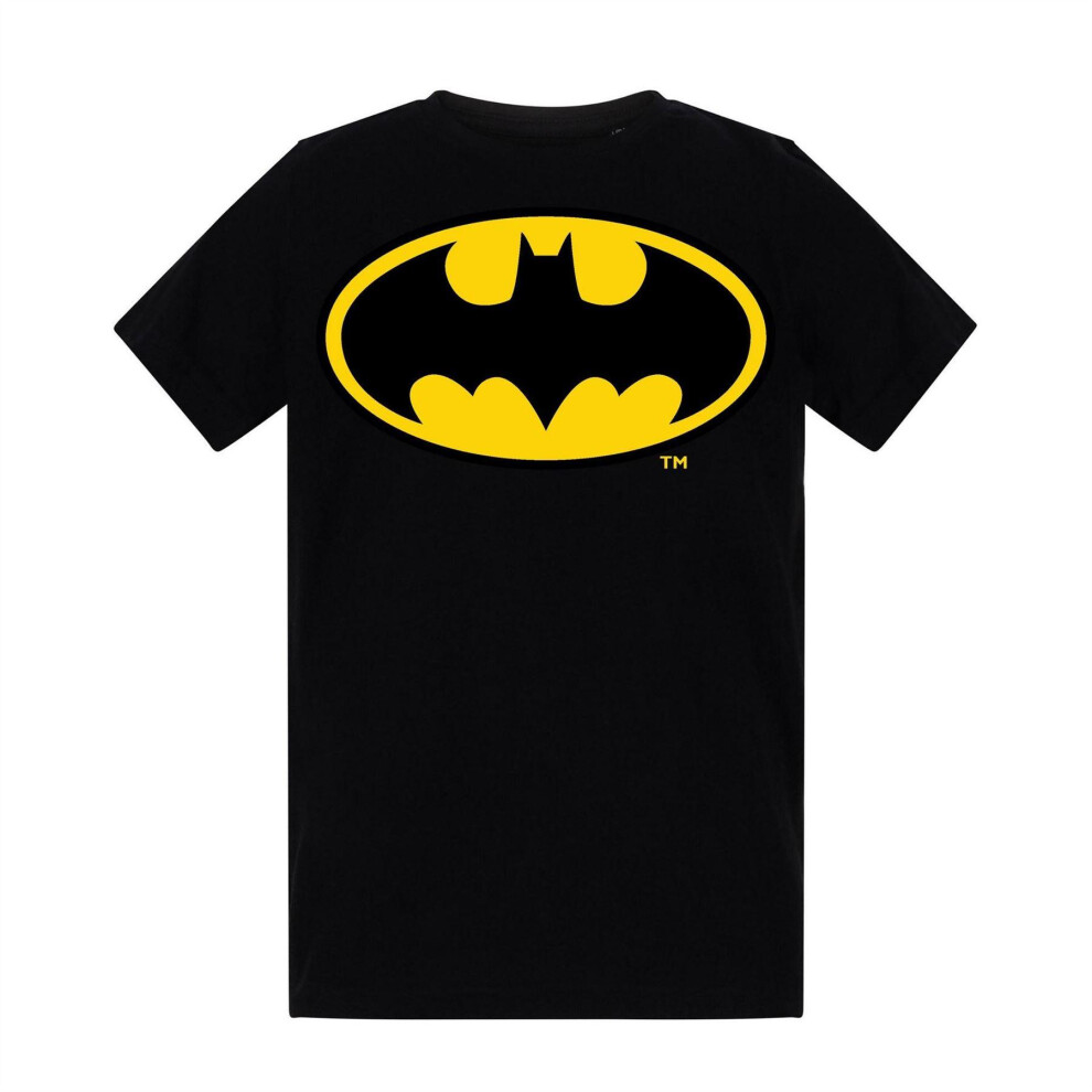 Batman (5-6 Years, Black) Childrens/Kids Logo Cotton T-Shirt