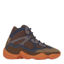 (7.5 UK, Orange) Yeezy Mens 500 Leather High Top Trainers