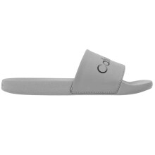 (8 UK, Grey/Black) Calvin Klein Mens Flat Sliders