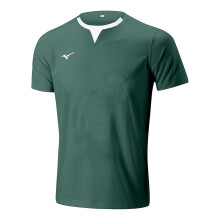 (S, Bottle Green) Mizuno Mens Authentic Logo Training Rugby Shirt