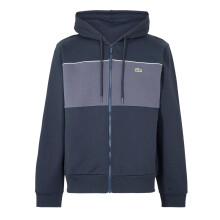 (S, Black) Lacoste Mens Colour Block Full Zip Hoodie