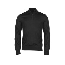 (M, Black) Tee Jays Mens Half Zip Jumper