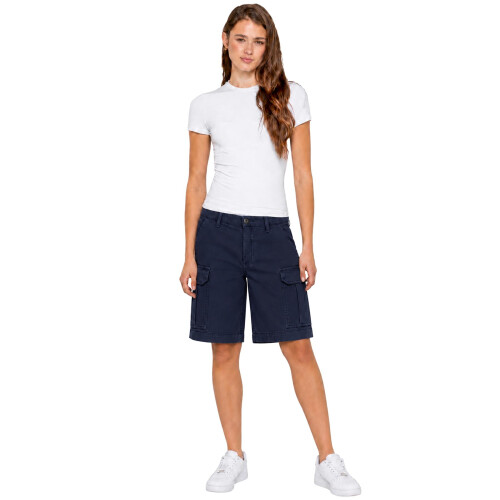 (8, Navy) Enzo Women's Cargo Shorts Regular Fit