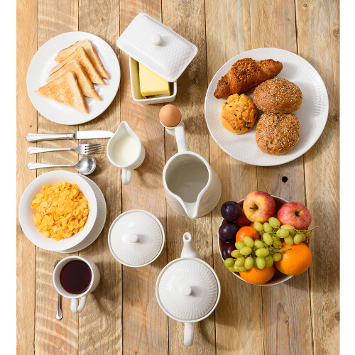 Side Plate 18cm Ceramic White Jewel Porcelain Tableware Classic Style Dining 2