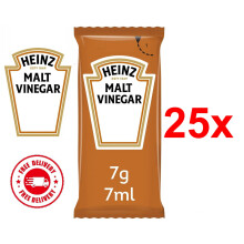 (Heinz Malt Vinegar Sauce, 25) Heinz Assorted Sauce Sachets -Salad, Ketchup, Mayo