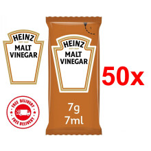 (Heinz Malt Vinegar Sauce, 50) Heinz Assorted Sauce Sachets -Salad, Ketchup, Mayo
