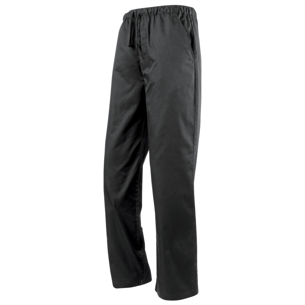 Premier (5Xl, Black) Essential Unisex Chefs Trouser / Catering Workwear