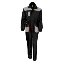 (XL, Black / Grey / Orange) Result Unisex Work-Guard Lite Workwear Coverall (Breathable And Windproof)