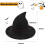 Halloween witch hat, ladies' witch hat, Halloween wool hat, black 2