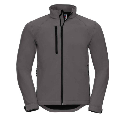 Russell (4XL, Titanium) Russell Mens Plain Soft Shell Jacket
