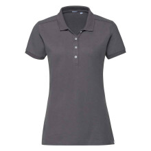 (S, Convoy Grey) Russell Womens/Ladies Pique Stretch Polo Shirt