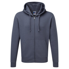 (4XL, Convoy Grey) Russell Mens Authentic Full Zip Hooded Sweatshirt / Hoodie