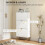 Elegant Three-Drawer Shoe Cabinet - White 6