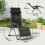 Outsunny Outsunny Zero Gravity Chairs Set of 2 with Cup Holder, Headrest, Black 3
