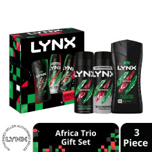 (Pack of 1) LYNX Africa Trio Gift Set 3 piece, Choose your pack 1,2,3 or 4