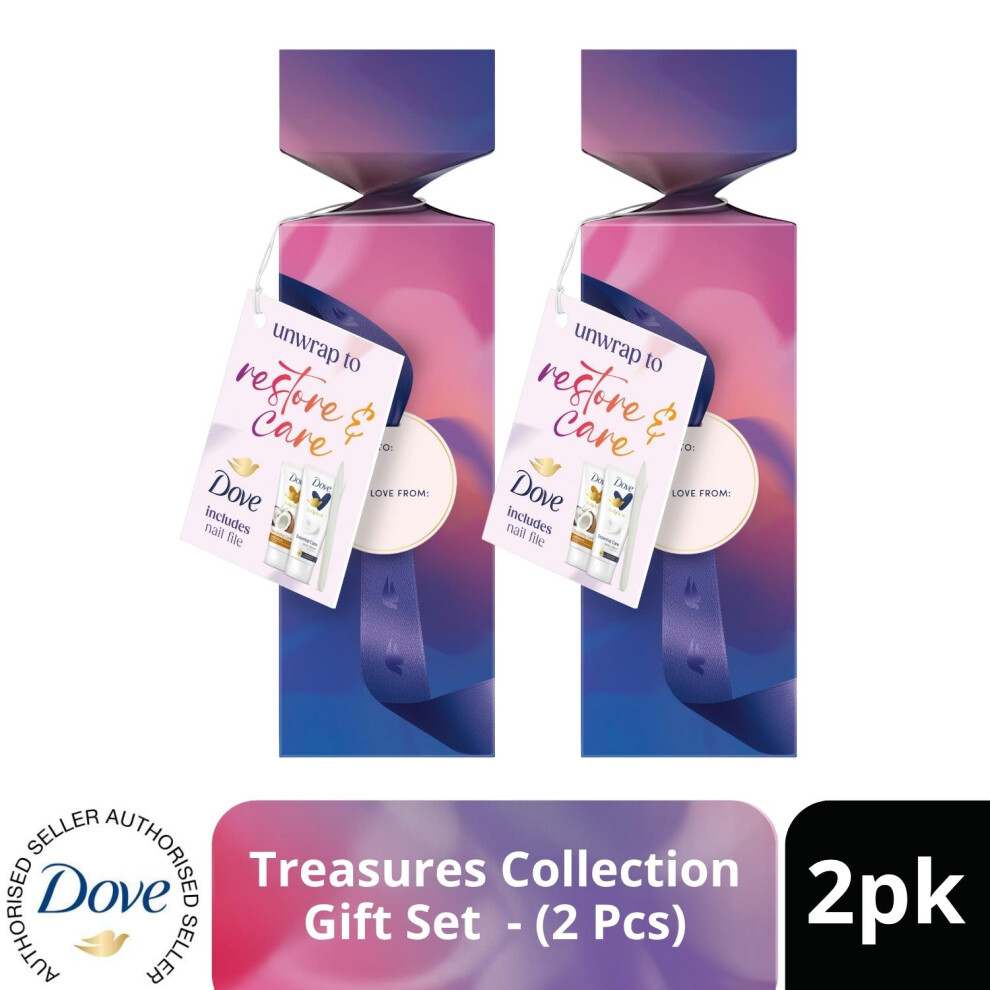 Dove Restore and Balance Hand Care Collection Gift Set with Two Nourishing Hand Creams and Glass Nail File for Dry Skin - Image 3
