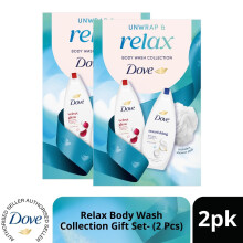 (Pack of 2) DOVE Relax Body Wash Collection Gift Set 2 piece, Choose your pack 1,2,3 or 4