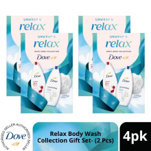 (Pack of 4) DOVE Relax Body Wash Collection Gift Set 2 piece, Choose your pack 1,2,3 or 4