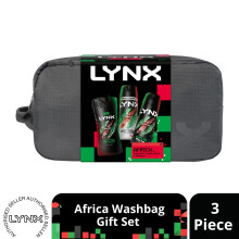 (Pack of 1) LYNX Africa Washbag Gift Set 3 piece, Choose your pack 1,2,3 or 4