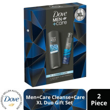 (Pack of 1) Dove Men+Care Cleanse+Care XL Duo Gift Set 2 piece, Choose your pack 1,2,3 or 4