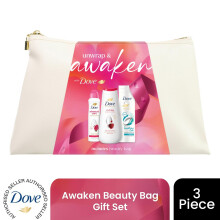 (Pack of 1) Dove Awaken Beauty Bag Gift Set 3 piece, Choose your pack 1,2,3 or 4