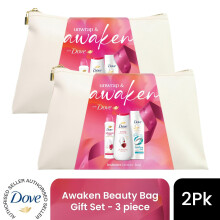 (Pack of 2) Dove Awaken Beauty Bag Gift Set 3 piece, Choose your pack 1,2,3 or 4