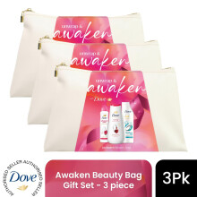 (Pack of 3) Dove Awaken Beauty Bag Gift Set 3 piece, Choose your pack 1,2,3 or 4