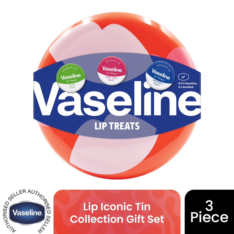 Vaseline Women's Multicolor Lip Iconic Tin Collection - Gift Set - 3 X 20G | Size: 1 Pack - Image 7