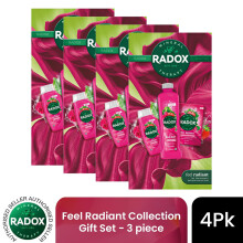 (Pack of 4) RADOX Feel Radiant Collection Gift Set 3 piece, Choose your pack 1,2,3 or 4