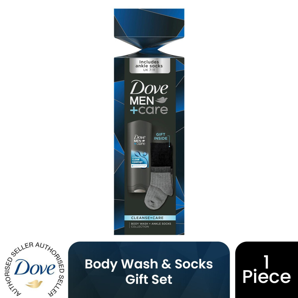Dove Men+Care (Pack Of 1) Cleanse+Care Wash & Socks Gift Set 1 Piece, Choose Pack 1,2,3 Or 4