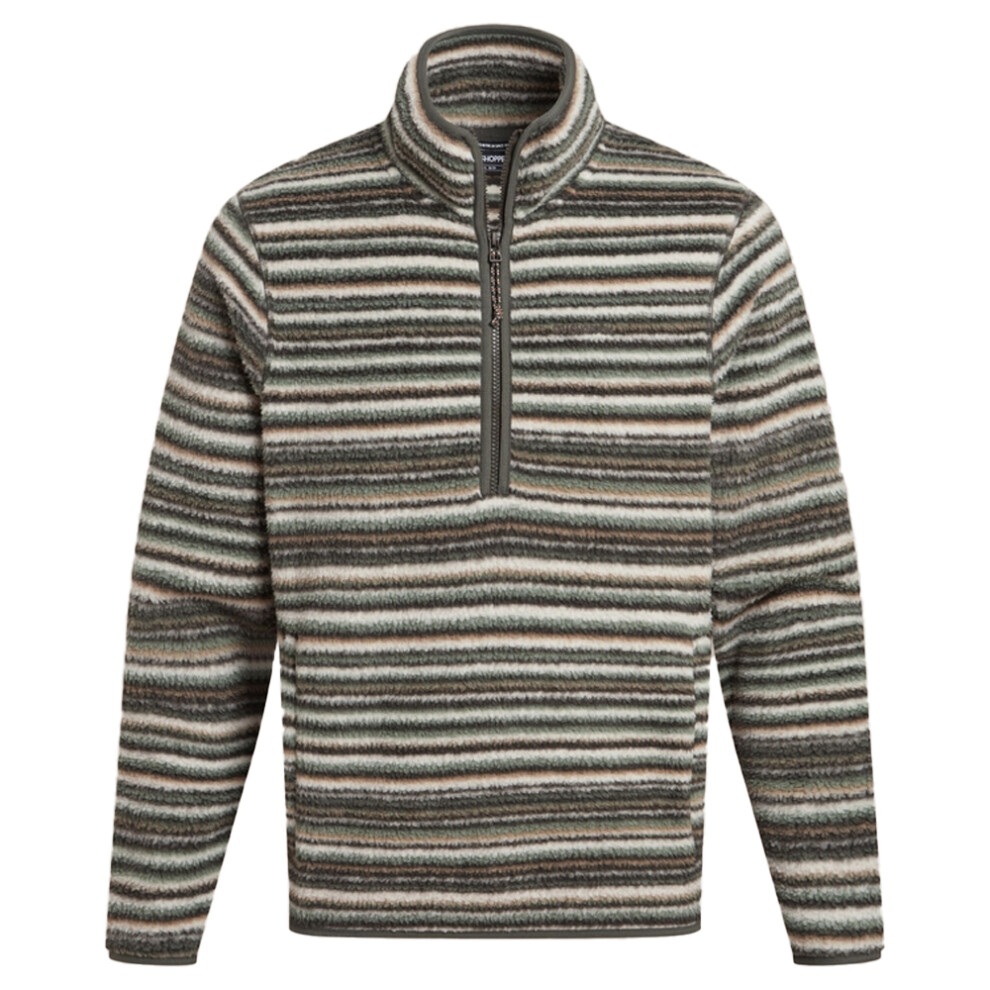 Craghoppers (Xxl, Woodland Green) Mens Tatton Ii Contrast Striped Fleece Top