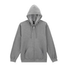 (3XL, Sport Grey) Gildan Unisex Adult Fleece Midweight Full Zip Hoodie