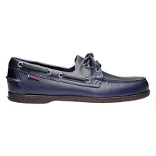 (6.5 UK, Blue Navy/Gum) Sebago Mens Endeavor Waxed Leather Boat Shoes