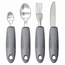 Anti-trillingen bestekset voor ouderen met trillende handen - Grijs design, comfortabele handgrepen