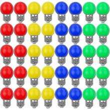 40 lampadine LED colorate E27, luce decorativa e di design, 240 lumen, AC220V-240V, lampada decorativa, colori misti: rosso, giallo, bl