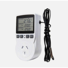 Temperatuurregelaar 16A 230V met groot LCD-scherm, digitale thermostaat, stopcontact voor verwarming.