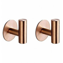 2Pcs Bathroom Stainless Steel Heavy Duty for Bathroom Kitchen Living Room Hotel Coat (Nail Free)