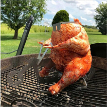 Parrilla para pollo con latas de cerveza para barbacoa, parrilla para pollo con base de cerveza, parrilla para pollo con latas de cerve